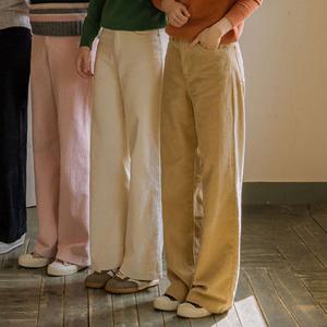 [저스트원] 포근골덴 4컬러 와이드팬츠(숏/롱)