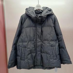 Latium HC06 프리미엄 덕 H라인 엉덩이길이 탈부착 후드 패딩 집업 하이넥 점퍼 T2554jp04G