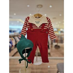 [블루독베이비] 25FW신상 (RD)홀리데이 멜빵 상하세트A HH (45C7067215)