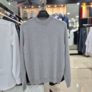 [예작]모100 반폴라 긴소매 니트 YJ3FCD431GY_DG