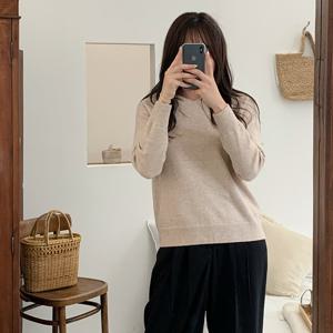 샵앤) 여성 후드 홀가먼트 베이직 무지 기본 니트티 21DS-WKN-4980-블랙