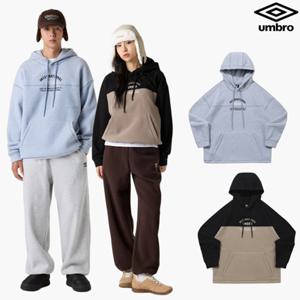 [엄브로] 플러스플리스 레터링 후드 티셔츠 UQ423CHDN1