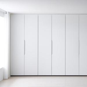 [솔리에] 클라우드 화이트 무몰딩 붙박이장(원도어형) 330cm(11자)