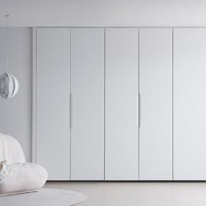 [솔리에] 클라우드 화이트 무몰딩 붙박이장(투도어 양문형) 270cm(9자)