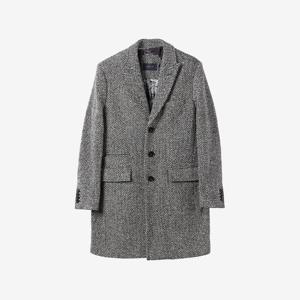 빠니깔레 싱글 브레스트 울 트위드 코트 F-SCOAT53-GR