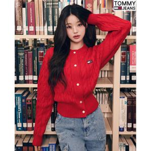 [백화점][타미진]여성 오버핏 크롭 케이블 가디건