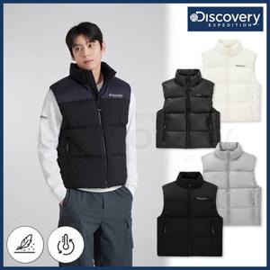 [백화점]디스커버리 24FW 겨울 이월/할인 남여공용 반슬리 다운 패딩베스트/조끼/세미오버핏/커플패딩/방풍/발수/기능성캐주얼 DXDV75046
