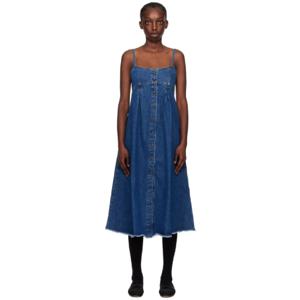 25 FW 아페쎄 여성 인디고 블루 말리부 데님 미디 드레스 241252F054001