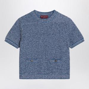 구찌   니트 SS25 818647XKENS 5557320 Light blue