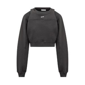 오프화이트   맨투맨 FW23 OWBA071F23JER001 1001 2787345 BLACK WHITE