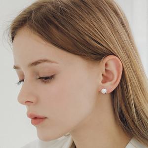 제이로렌 빅 오팔 라운드 실버 귀걸이 M03789