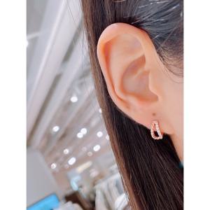 미니골드 18K 원 오닉스 링귀걸이 EONM4024