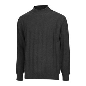 남자 편안한 반폴라 니트웨어 LM-KN-1188-블랙