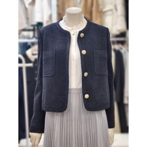 SOUP 세이브존07 노칼라 트위드 숏 자켓 OA3JKR1