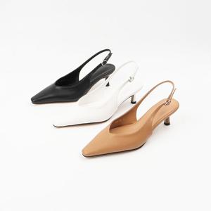 [신난다슈]여성 슬링백힐 6cm 3종 여자 슬링백 구두 펌프스힐 미들힐 스퀘어토 JM243008