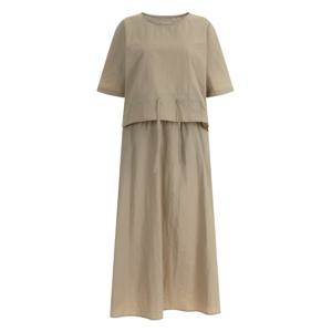 샵앤) 여성 블라우스 밴딩 스커트 셋업 SS-WSET-2755-베이지