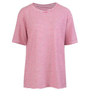 샵앤) 여성 스트라이프 루즈핏 반팔 티 DAI-WSH-0244-레드