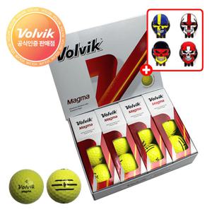 볼빅 NEW 마그마 옐로우 골프공 1더즌 + 볼빅 볼마커 1개