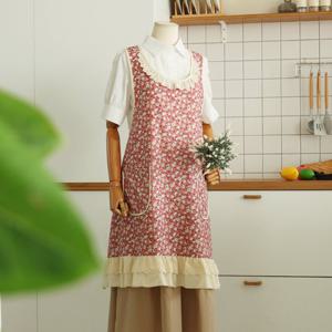 샵앤) 데이지 여성 국산 꽃 레이스 앞치마 ENA-WAP-0756-핑크