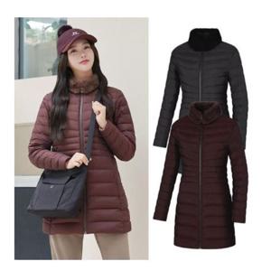 [콜핑]LD18 여성 겨울 중기장 경량 덕다운 자켓  KUJ6835W