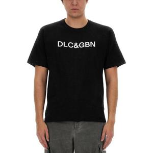 돌체앤가바나 남성 블랙 로고 반팔 티셔츠 G8PN9T_G7M8FN0000