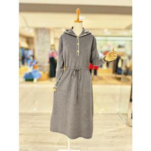 [코데즈컴바인] 라인 배색 후드 니트 원피스 (CJC-KO001W9)