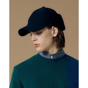 헤지스 골프 24FW 품절임박 블랙 남성 이어플랩 방한 캡모자 HUHE4F711BK