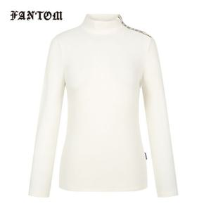 [팬텀] 여성 어깨 로고 기모 반목 긴팔이너티셔츠