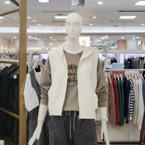 스테파니 DP01 후드 집업 니트 조끼 A24SW4402