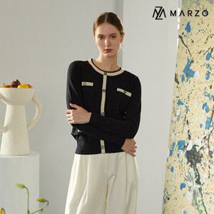 ANC_[마르조][1종]솔리드 디테일 가디건_블랙_HBFFD259