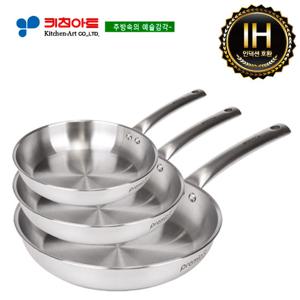 키친아트 프리미오(IH) 삼중바닥 후라이팬3종(B)SET(20+24+30)