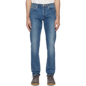 25 FW 아페쎄 남성 인디고 블루 쁘띠 뉴 스탠다드 데님 진 241252M186001