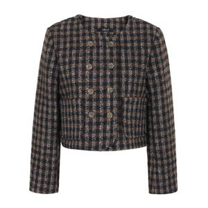 [에이비에프지]잔체크 라운드넥 트위드 재킷APY4HJ11K