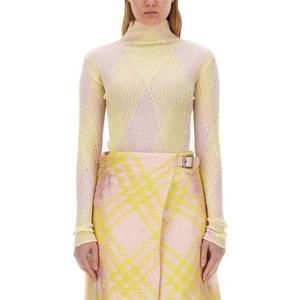 버버리 여성 옐로우 터틀넥 긴팔니트 8081047_B8789