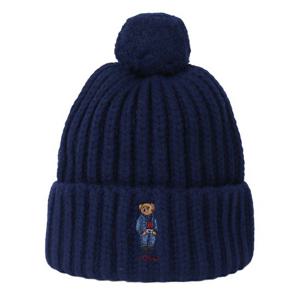 폴로랄프로렌 데님 베어 폼폼 비니 헌터네이비 455931876 003