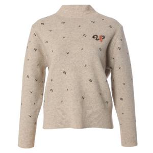 페이지플린  (F4DKN011) 알파벳 포인트 반폴라 니트