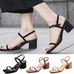 펌프스 토오픈 미들힐 PA-9N 샌들 스웨이드 여성구두