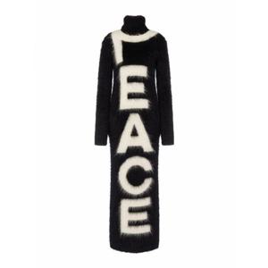 [MOSCHINO] 라프리마 여성 보트 넥 롱 니트 원피스 48154031555 블랙 /8