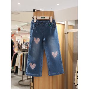[베네통키즈]6 하트 데님팬츠  QADP01511 25SS