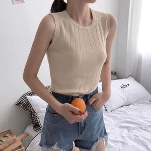 베이직 슬리브리스 민소매 나시티