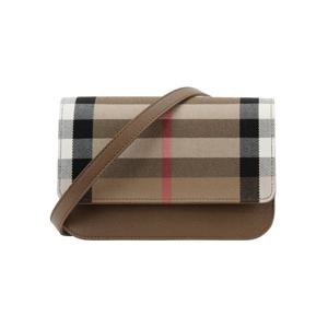 25SS 메디슨 체크 플랩 크로스백 브라운 8084492