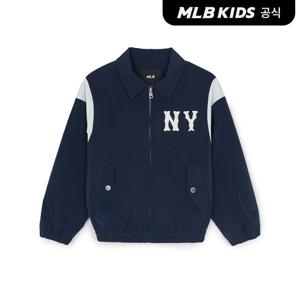 [택가159,000원][택가159,000원][MLB키즈 공식] 25SS 바시티 어깨배색 블루종 점퍼 NY (Navy) 7AJPV0851-50NYS