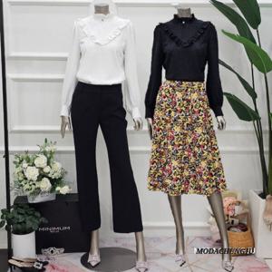 [미니멈]MD 프릴 하프넥 블라우스 MD MYDGWB0880_CJ