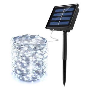 태양광 LED 100구 와이어 전구(12m)(백색)루프탑조명