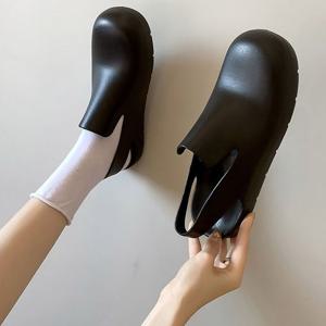 귀여운 둥근코 캐쥬얼 슬링백 샌들 플랫슈즈 단화