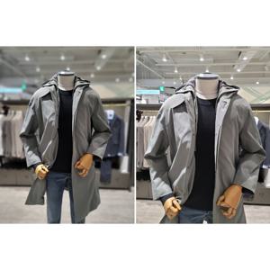 [지이크][베스트셀러]FW 남성원픽 후드탈부착 그레이 트렌치코트 7361 DHSIEG