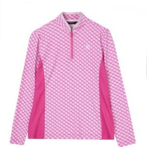 그린조이 HC12 여성 프린트 냉감 반지퍼 티셔츠 GP24KL55W(핑크)