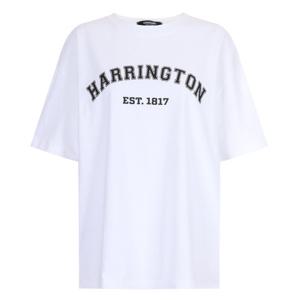 샵앤) [샵앤]국산 여성 라운드넥 해링턴 캐주얼 반팔 티셔츠 ODA-WSH-20294-화이트