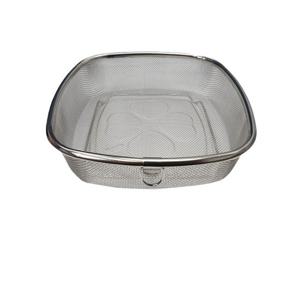 덕흥 가득채반 스텐망바구니 2호 둥근정사각