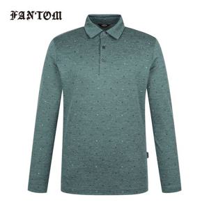 [팬텀] 남성 믹셀 패턴 카라 긴팔티셔츠 211E1TO102_GN